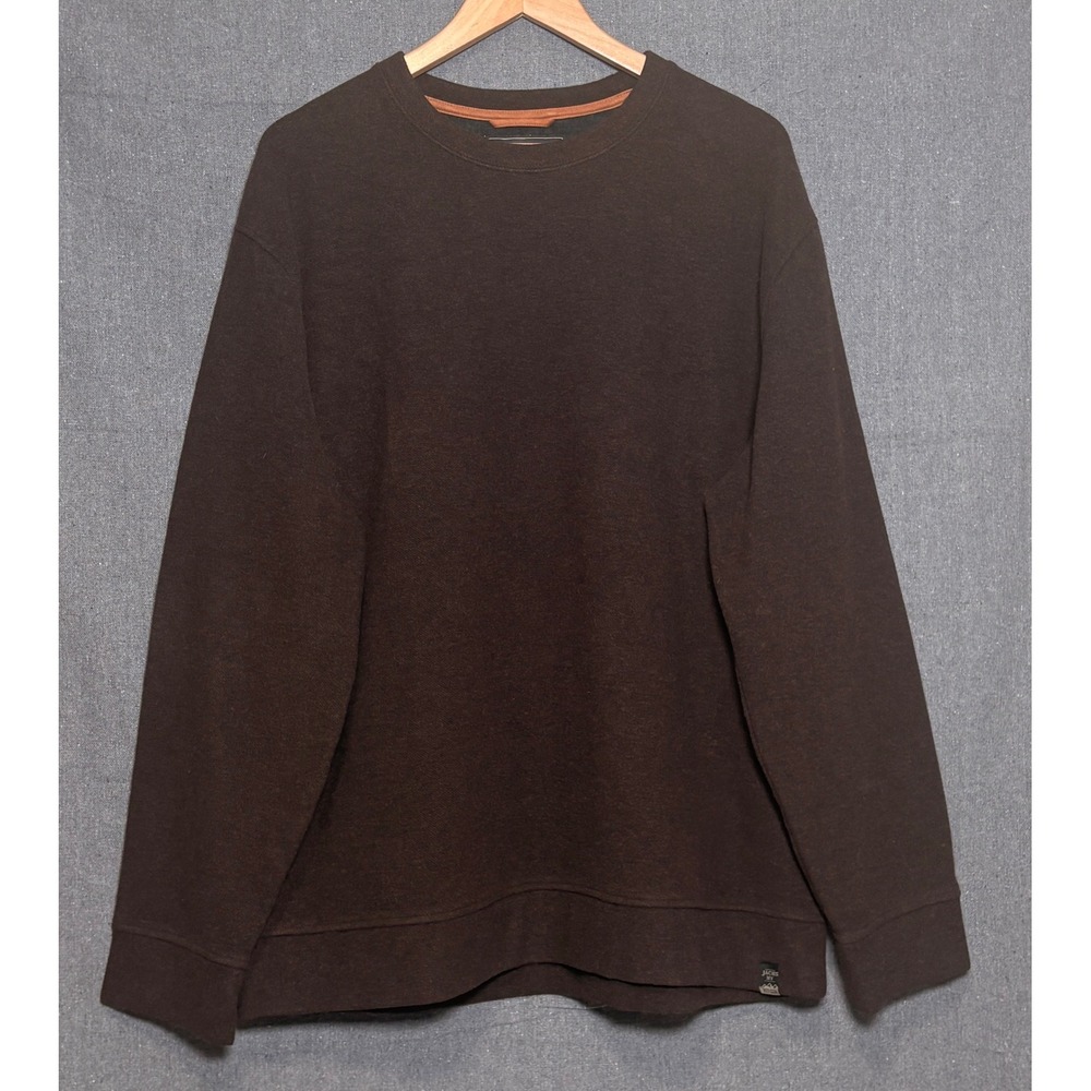 Jachs NY Mens XXL Brown Crewneck Sweatshirt Premium Outdoor Wool Blend Pullover